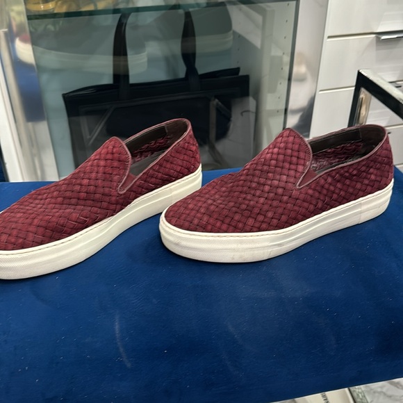 Men’s slip on shoes-Maroon - Picture 4 of 5